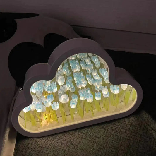 Glimmering Petal Mirror Lamp